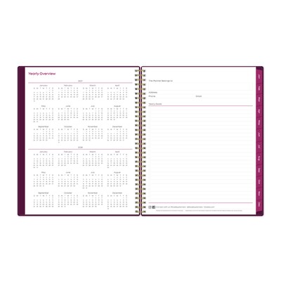 2027 Blue Sky Gili 8.5" x 11" Calendar Year Weekly & Monthly Planner, Plastic Cover (117889-27)