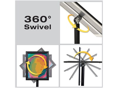 Excello Global Products Indoor/Outdoor Floor Sign, 12.2" x 48", Black (EGP-HD-0516)