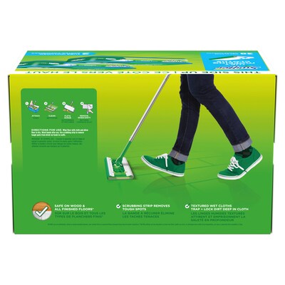 Swiffer Sweeper TRAP + LOCK Wet Mop Cloth, Open Window Fresh, 38/Pack (00742)