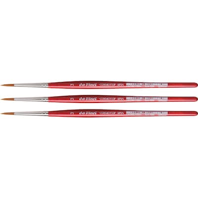 da Vinci COSMOTOP-SPIN Watercolor Synthetic Bristle, Round Brush, 3/Pack (DVXVA55803-3)