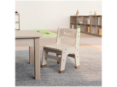 Flash Furniture Bright Beginnings Wooden Classroom Chair, Brown, 2 Pieces/Set (MK-KE24428-GG)