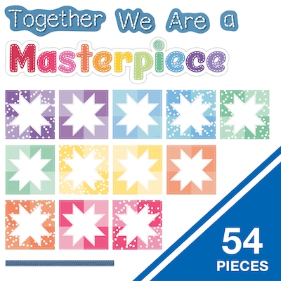 Carson Dellosa Crafty and Cool Together We Are a Masterpiece Motivational Bulletin Board Set, 54 Pieces/Set (110599)