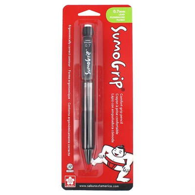 Sakura SumoGrip Pen, Liquid Ink, Gray/Silver Ink, 6/Bundle (SAK50286-6)