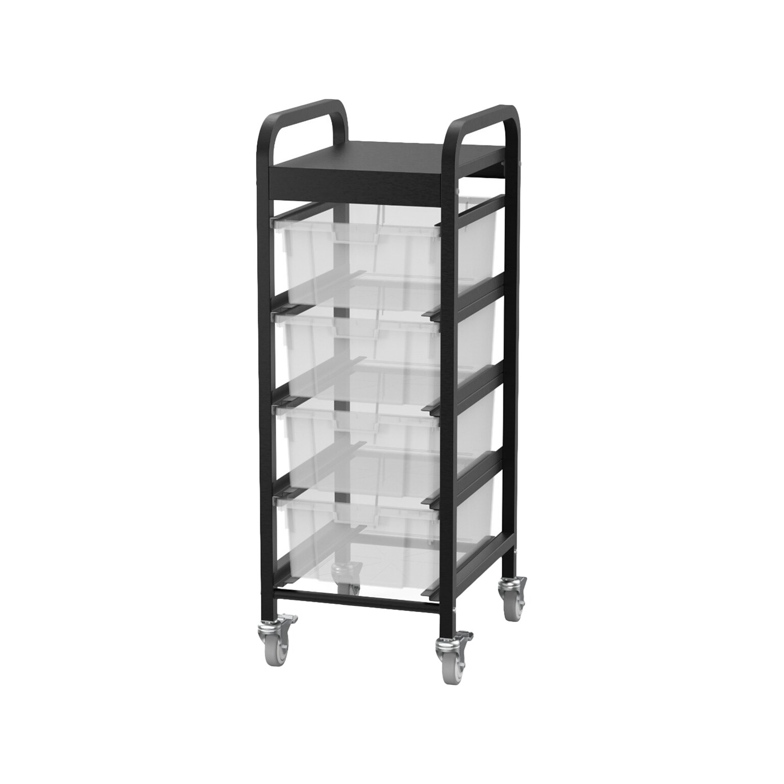 Luxor Metal Mobile Lug Cart with Swivel Wheels, Black/Gray (UCWS002)
