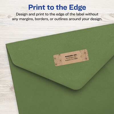 Avery Laser/Inkjet Rectangle Multipurpose Labels, .5" x 1.75", Kraft Brown, 3000 Labels/Box ( 94204)
