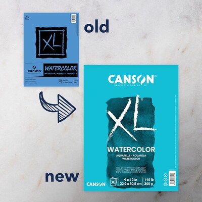Canson XL Series 9" x 12" Watercolor Sketch Pad, 30 Sheets/Pad, 3/Bundle (MCXC10051094103-3)