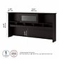 Bush Furniture Cabot 72"W Desktop Hutch, Espresso Oak (WC31873)