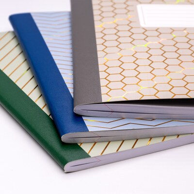 Pukka Pad Haze 1-Subject Composition Notebooks, 7" x 10", College Ruled, 140 Sheets, Assorted Colors, 3/Pack, 2 Packs/Bundle