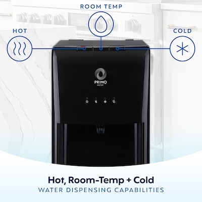 Primo Water Bottom Loading Pro Plus Hot and Cold Water Dispenser, Black/Silver (601090-C)
