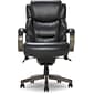 La-Z-Boy Delano Ergonomic Leather Executive Big & Tall Chair, 400 lb. Capacity, Jet Black/Gray (CHR10045B)