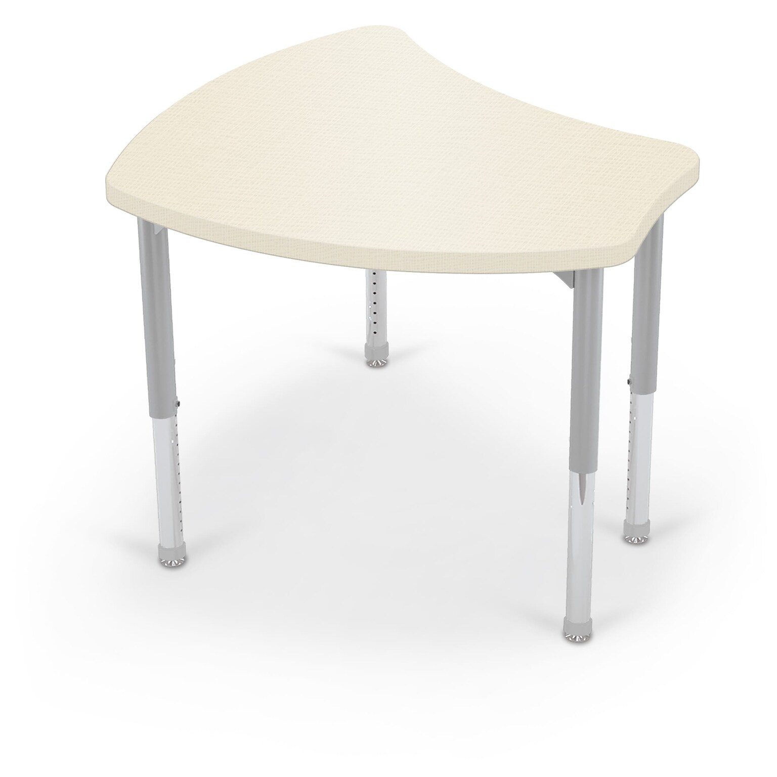 MooreCo Hierarchy Standard Shapes Desk, 30W x 28D, Neutral Weft/Platinum Base (703673562980)