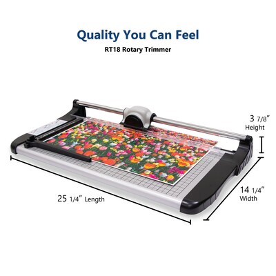 United Commercial 18" Rotary Paper Trimmer, Silver/Black (RT18)