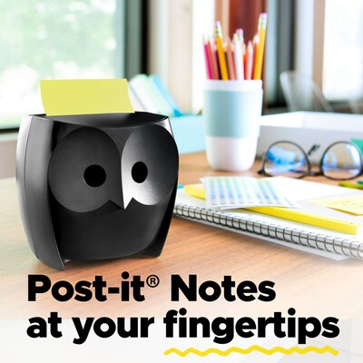 Post-it Pop-up Notes Dispenser for 3" x 3" Notes, Black/Clear (DS330-BK)