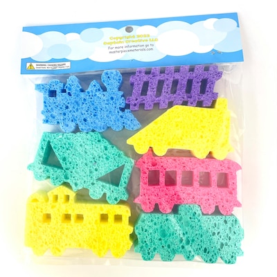 Captain Creative Super Sponges Train Pack, 7/Pack (APISS18018)
