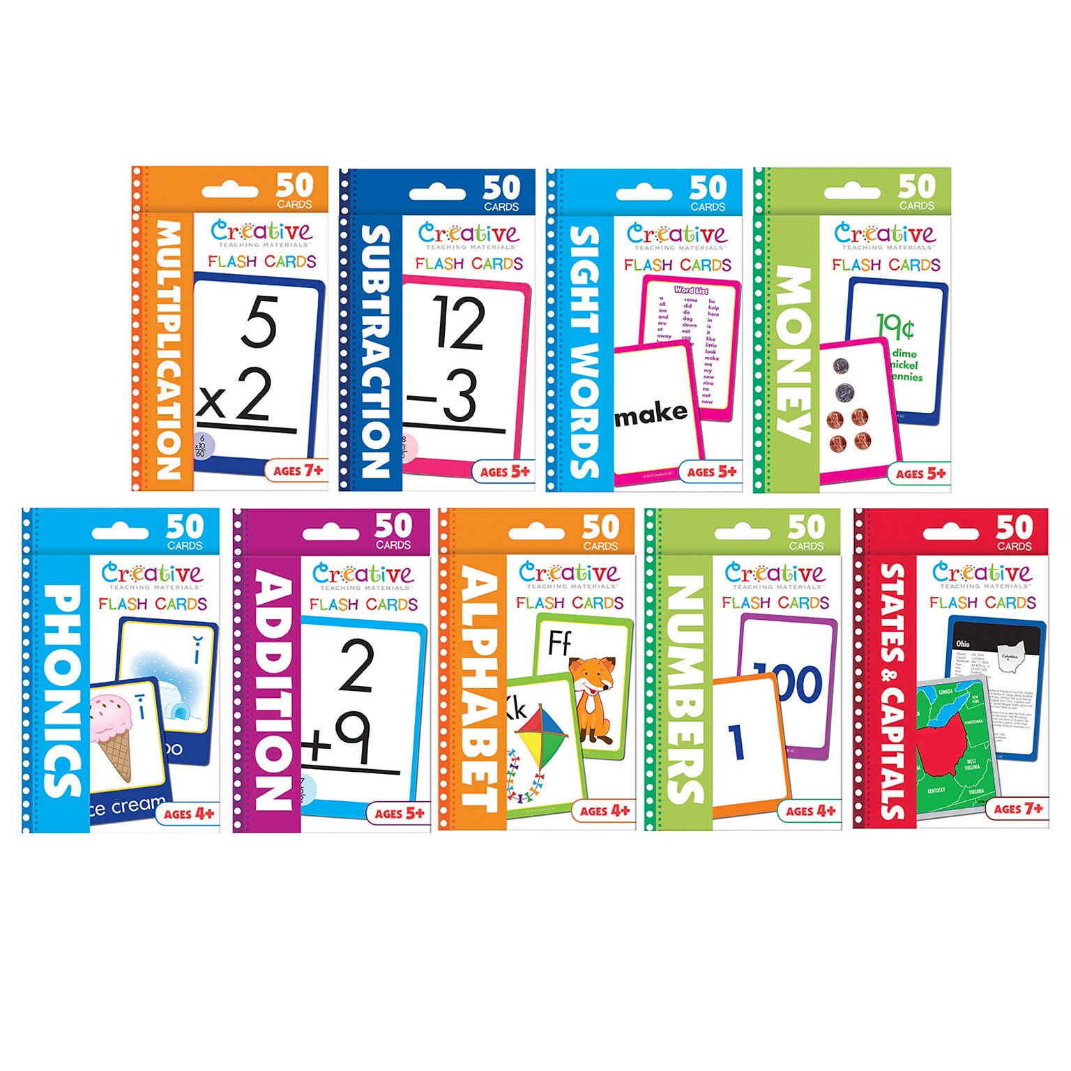 Creative Teaching Ultimate Flashcards Bundle Workbook, 9  Books/Set (PBSCTM2009)