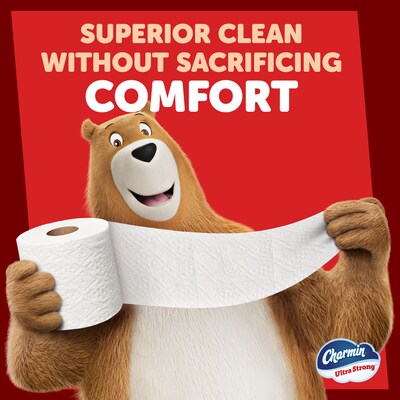 Charmin Ultra Strong Mega Toilet Paper, 2-Ply, White, 198 Sheets/Roll, 12 Rolls/Pack (32173/4170)