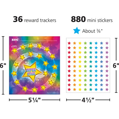 Teacher Created Resources Treasure Hunt Reward Trackers with Stickers, 5.25" x 6", Multicolored, 3 Packs/Bundle (TCR6867-3)