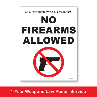 ComplyRight Weapons Law Poster Service,Tennessee (U1200CWPTN)