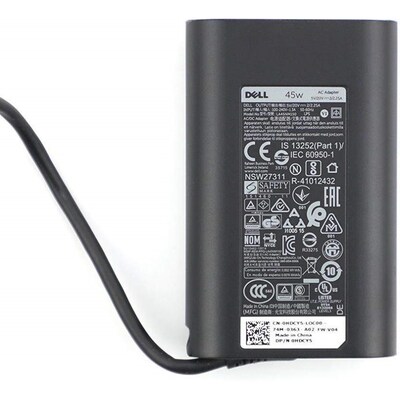 Dell 45W USB-C AC Adapter for Dell XPS, Latitude and Chromebook Laptop, Black (T6V87)