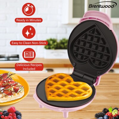 GIFT OF THE WEEK - Brentwood Heart Shaped Waffle Maker, Pink