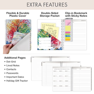 2027 Excello Brands Essential Pro 7" x 9" Weekly & Monthly Planner, Tree Seasons (ESPRO-CY27-79-20)