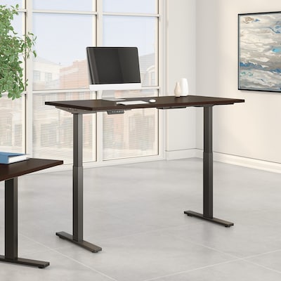 Bush Business Furniture Move 60 Series 60"W Electric Height Adjustable Standing Desk, Mocha Cherry (M6S6030MRBK)