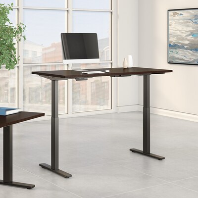 Bush Business Furniture Move 60 Series 60W Rectangular 27-47H Adjustable Standing Desk, Mocha C