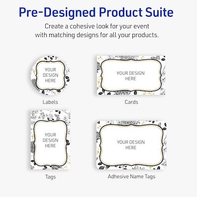 Avery Round Laser/Inkjet Multipurpose Labels, 3", White, 60/Pack (19479371042)