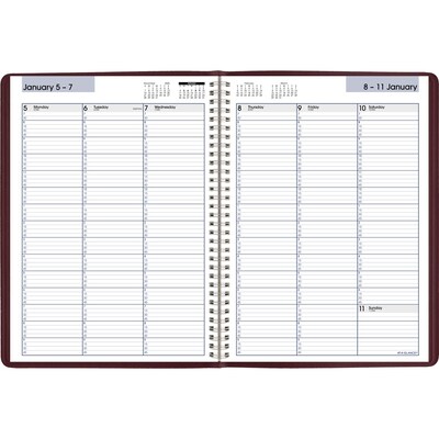 2026 AT-A-GLANCE DayMinder 8 x 11 Weekly Appointment Book, Faux Leather Cover, Burgundy (G520-14-26)