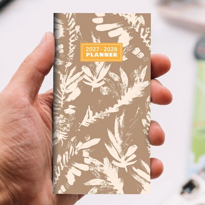 2027 TF Publishing Wheat & Grass 3.5" x 6.5"  Monthly Standard Planner, Paperboard Cover, Multicolored (27-7012)
