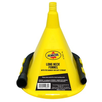 Pennzoil Long Neck Funnel, Yellow, 12/Pack, 2 Packs/Carton (14835)