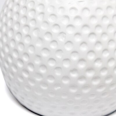 Simple Designs Studded Texture Ceramic Table Lamp, White (LT2084-WHT)