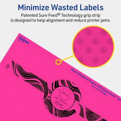 Avery Hemp Starburst Laser/Inkjet Multipurpose Labels, 1", Off-White (384/Pack)