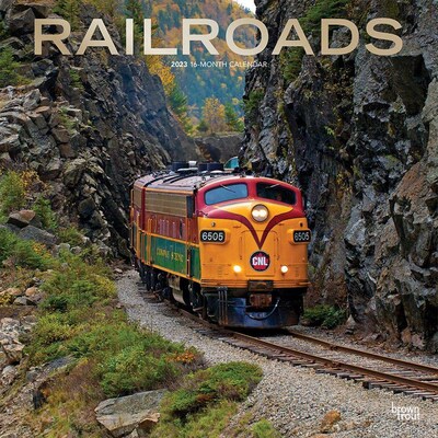 2023 BrownTrout Railroads 12 x 12 Monthly Wall Calendar (9781975455156)