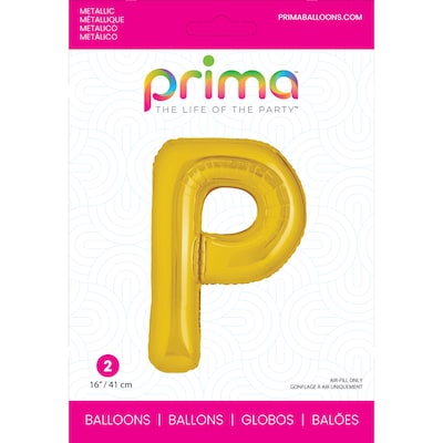 Party City (Air-Filled) 16 P Foil Balloon, Gold, 2/Pack (AM60050229-19)