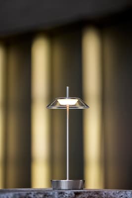 Adesso ADS360 Ako 12"H LED Table Lamp, Steel/Clear Acrylic (AD9206-22)