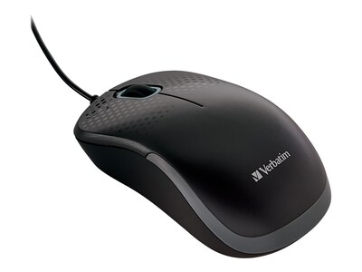 Verbatim Silent Corded Optical USB Mouse, Black (VTM99790)