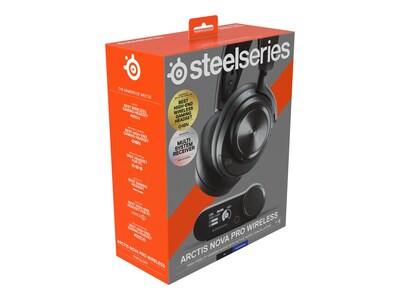 SteelSeries Arctis Nova Pro Active Noise Canceling Wireless Stereo Gaming Headset, Black (61520)