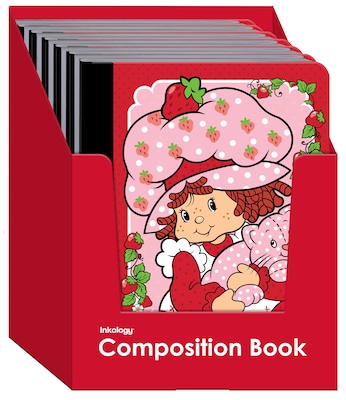 Inkology Strawberry Shortcake 1-Subject Composition Notebooks, College Ruled, 100 Sheets, Assorted C