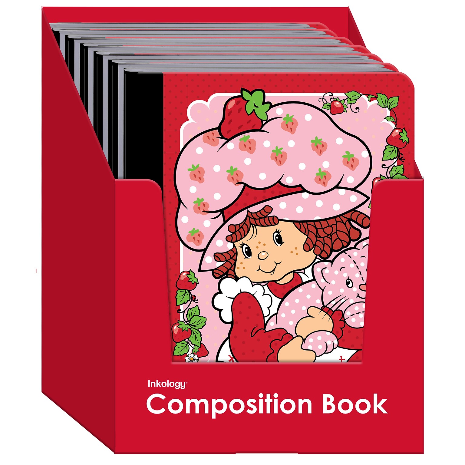 Inkology Strawberry Shortcake 1-Subject Composition Notebooks, College Ruled, 100 Sheets, Assorted Colors (INK-46796-12PDQ)