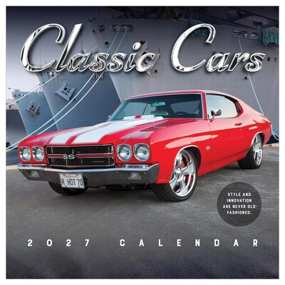 2027 TF Publishing Classic Cars 12 x 12 Monthly Wall Calendar (27-1004)