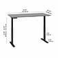 Bush Business Furniture Move 60 Series 60"W Electric Height Adjustable Standing Desk, Platinum Gray/Black (M6S6030PGBK)