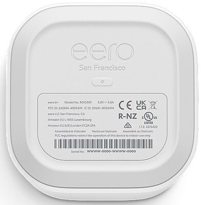 eero 6+ Dual Band Mesh Wi-Fi 6 Router, White (EOR011111)