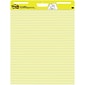 Post-it Super Sticky Easel Pad, 25 x 30 in., 2 Pads, 30 Sheets/Pad, Lined, 2x the Sticking Power, Canary Yellow