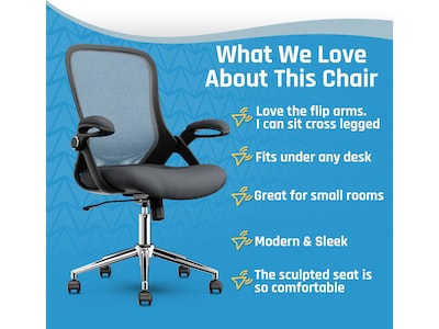 Click365 Ergonomic Fabric/Mesh Swivel Task Chair, Gray (CCHR10003B)