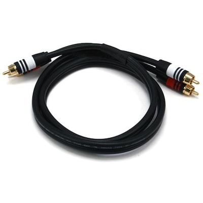 Monoprice Premium 3 ft. RCA 22AWG Audio Cable, Male to Male, Black (2869)