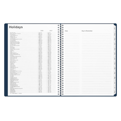 2026–2027 Staples 8" x 11" Academic Weekly and Monthly Appointment Book, Navy (ST60358-27)