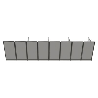 Regency Instant Office 63"H x 258"W 4 Person L-Shaped Cubicle Panel Workstation, Pure White (IO36194-03K-4P)