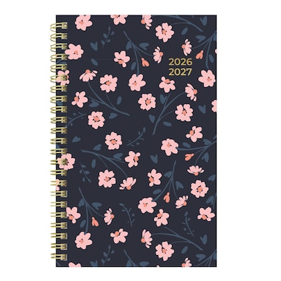 2026-2027 Blueline Academic 8 x 5 Weekly & Monthly Planner, Poly Cover, Blossom Pink (CA114PG.02)