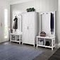 Bush Furniture Key West 66" Tall Storage Cabinet with Doors and 5 Shelves, Pure White Oak (KWS266WT-03)